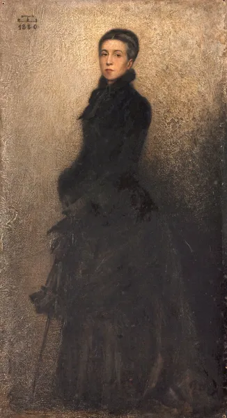Portrait de la mère de l’artiste (Mme Dillon) av Théobald Chartran
