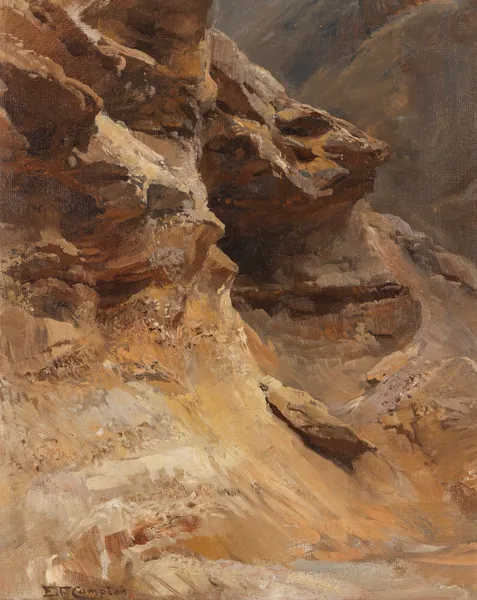 Felsenstudie av Edward Theodore Compton