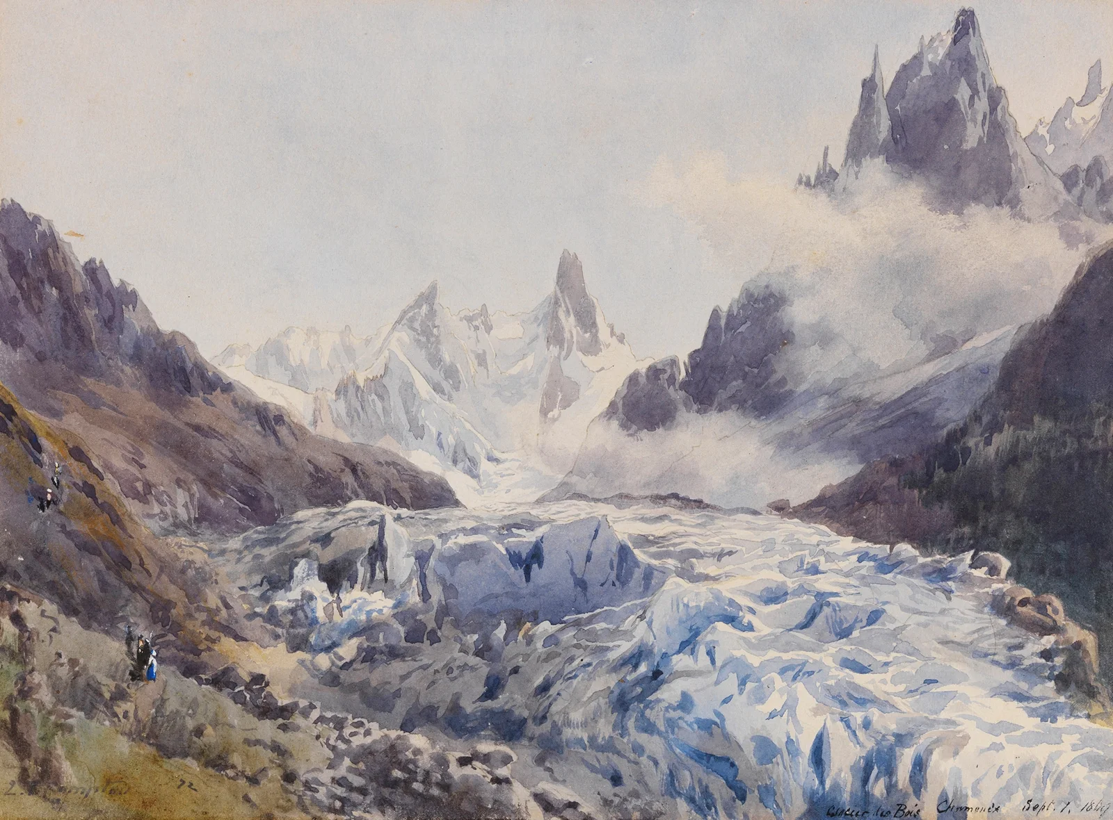 Glacier des Bois, Chamonix av Edward Theodore Compton