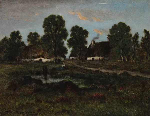 Cottages Near Larchant (not dated) av Théodore Rousseau