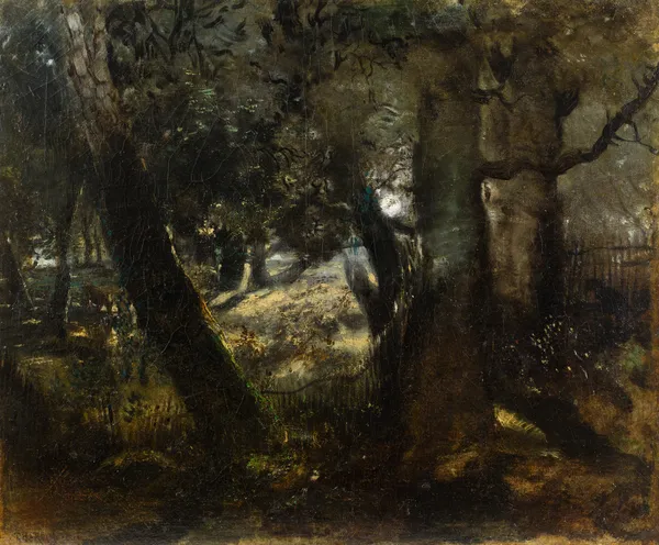 Pheasantry in the Forest of Compiègne av Théodore Rousseau