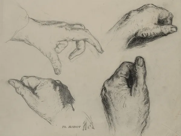 Study of Hands (recto) av Théodule Ribot
