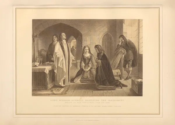 Lord William Russell receiving the Sacrament prior to his Execution – Alexander Johnston (19th century) av Thomas Archer