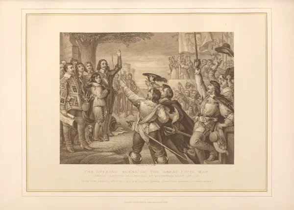 Opening Scene of the Great Civil War—Charles I. raising his Standard – C. W. Cope (19th century) av Thomas Archer