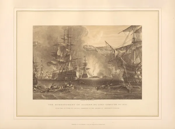 The Bombardment of Algiers, by Lord Exmouth, in 1816 – George Chambers (19th century) av Thomas Archer