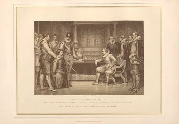 The Gunpowder Plot—Guy Fawkes interrogated by James I – J. M. L. Ralston (19th century) av Thomas Archer
