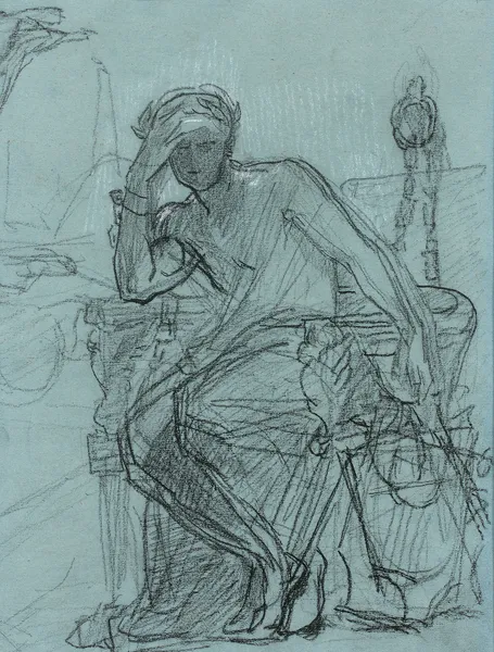 Damoclès assis av Thomas Couture