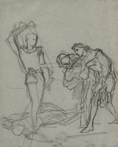 Duel after the Masked Ball (recto) av Thomas Couture