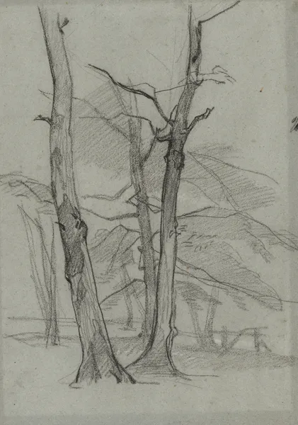 Landscape Study with Trees av Thomas Couture