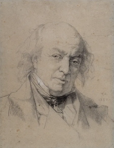 Portrait de Béranger Pierre-Jean (1780-1857) à 70 ans av Thomas Couture