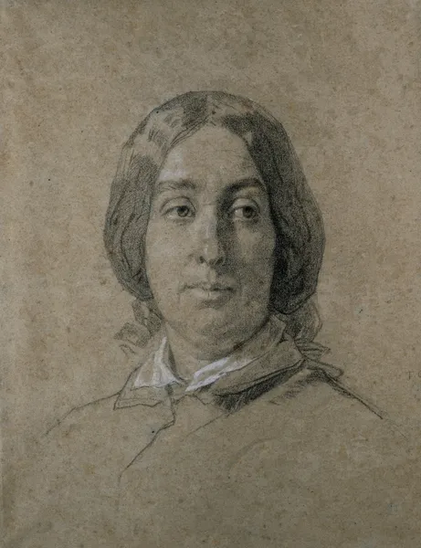 Portrait de George Sand av Thomas Couture