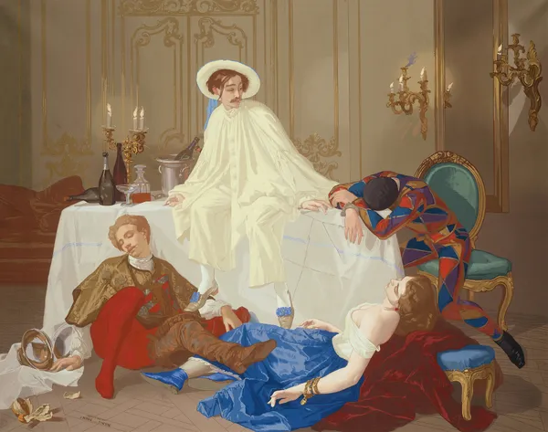 The Supper after the Masked Ball av Thomas Couture