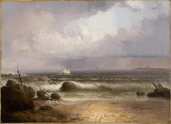 Coming Squall (Nahant Beach with a Summer Shower) av Thomas Doughty