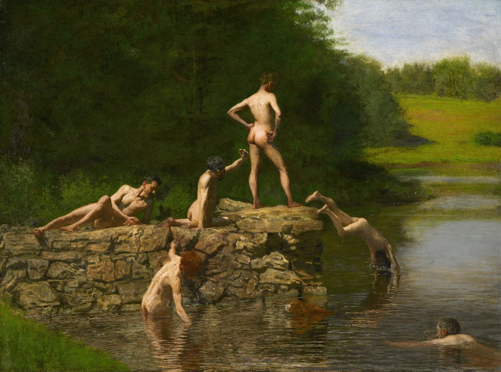 Swimming av Thomas Eakins