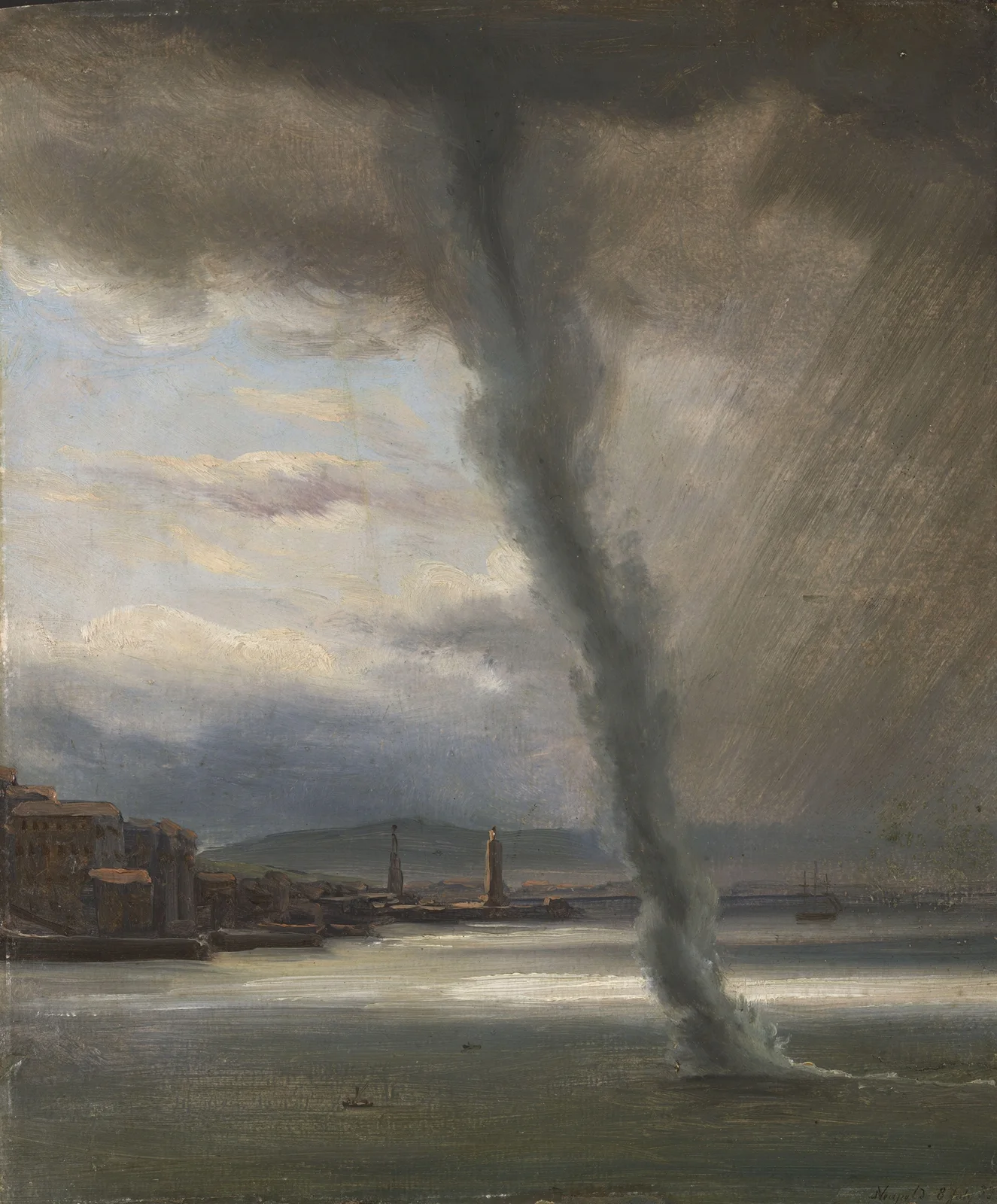 A Waterspout on the Bay of Naples av Thomas Fearnley