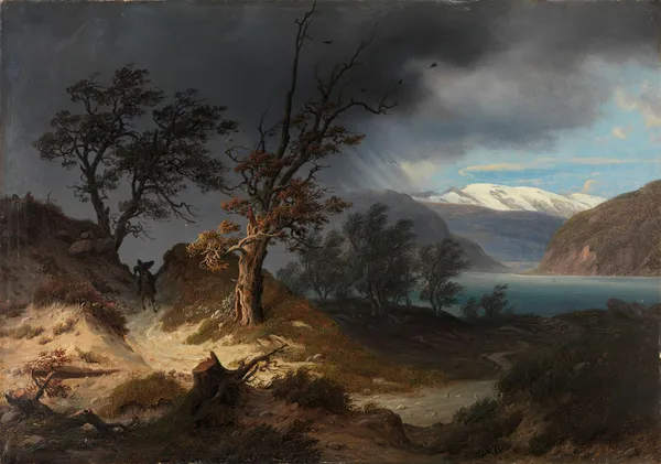Stormy Landscape with a Rider av Thomas Fearnley