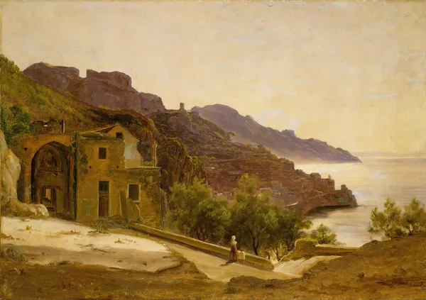 Terrace near Amalfi av Thomas Fearnley
