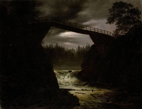 The Bridge of Hauge outside Arendal av Thomas Fearnley