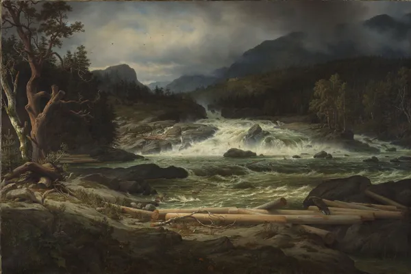 The Labro Falls at Kongsberg av Thomas Fearnley