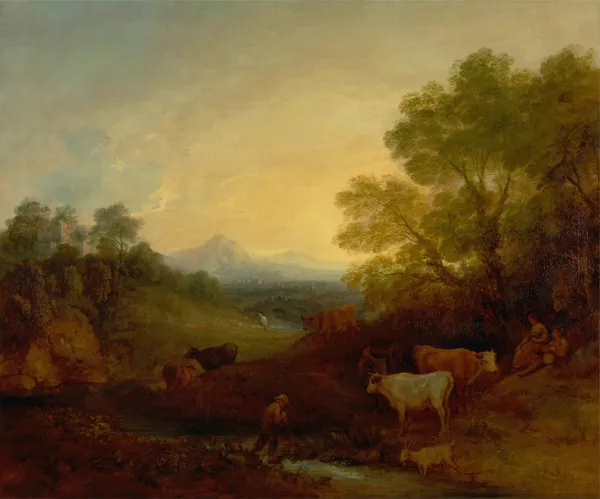 Landscape with Cattle av Thomas Gainsborough