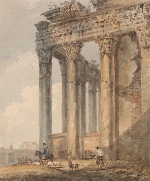 Tempio d’ Antonio e Faustina av Thomas Girtin