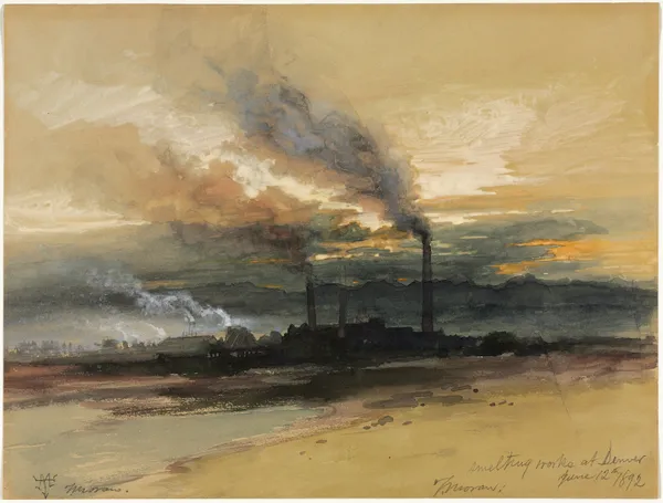 Smelting Works at Denver av Thomas Moran
