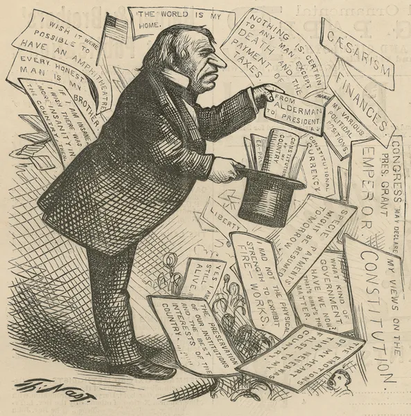 Andy still lives, and is at his old tricks av Thomas Nast