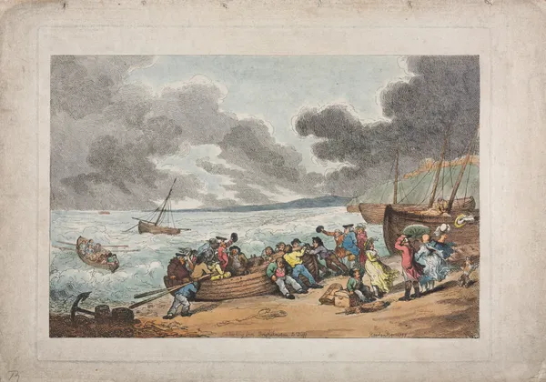 Embarking from Brighthelmstone to Dieppe av Thomas Rowlandson