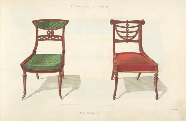 Parlour chairs. av Thomas Sheraton