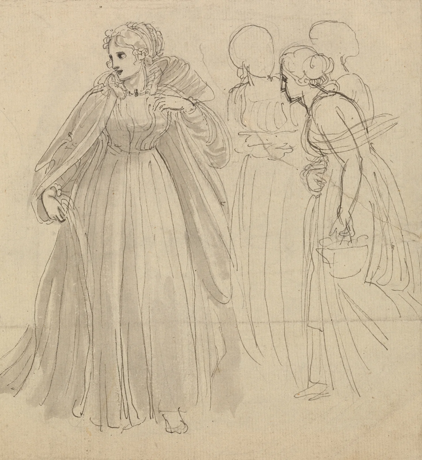 Study for Illustration – A Princess with her Attendants av Thomas Stothard