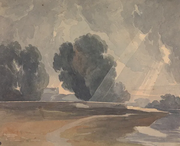 Landscape with Trees and Lake av Thomas Sully