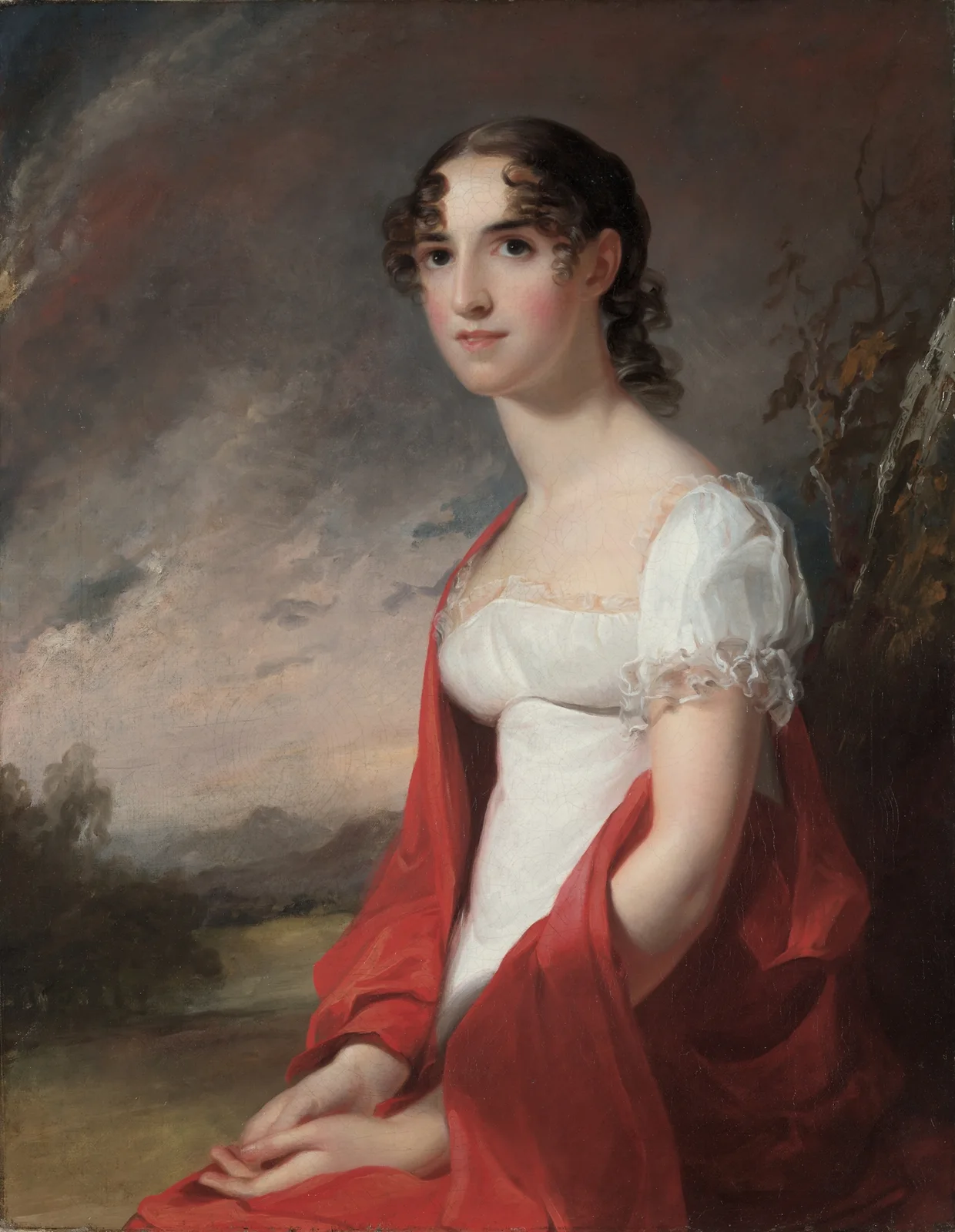 Portrait of Mary Sicard David av Thomas Sully