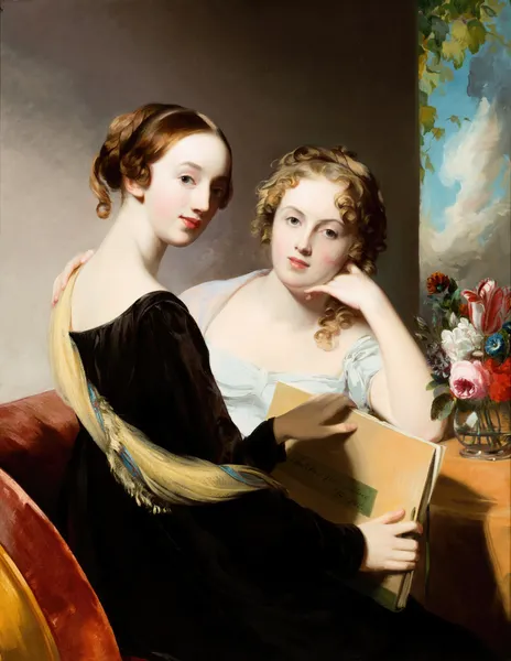 Portrait of the Misses Mary and Emily McEuen av Thomas Sully
