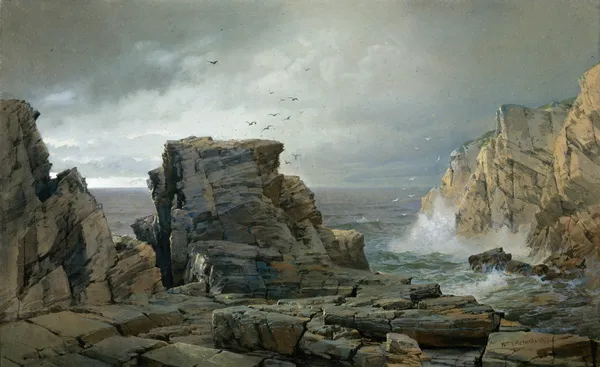 A Rocky Coast av William Trost Richards