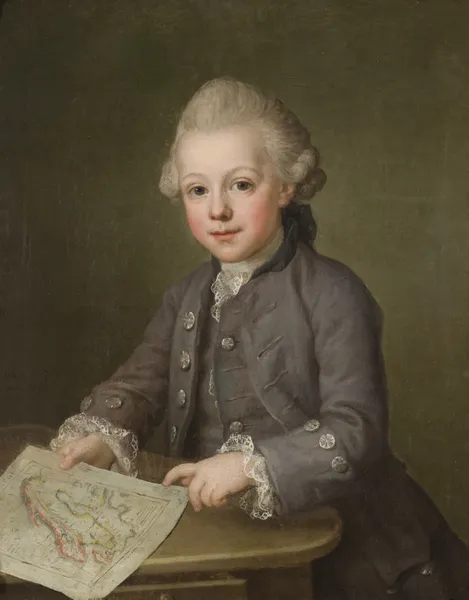 Boy with Map of Scandinavia av Ulrika Pasch