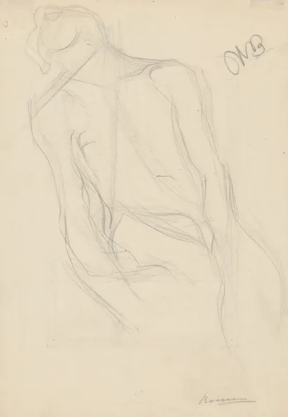 Seated Male Nude av Umberto Boccioni
