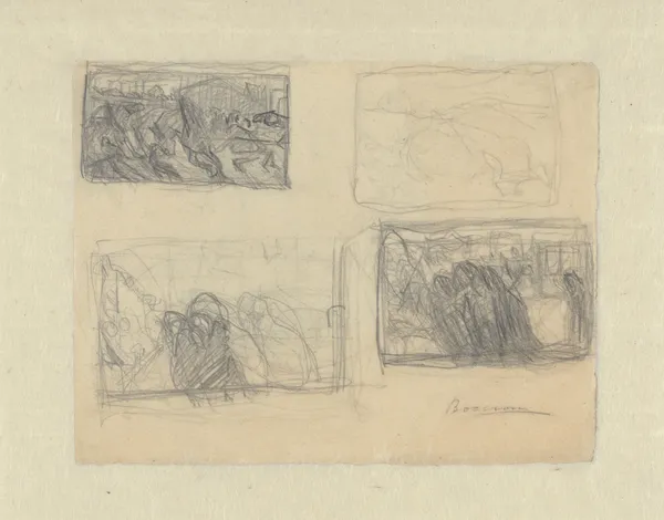Sheet of Studies av Umberto Boccioni