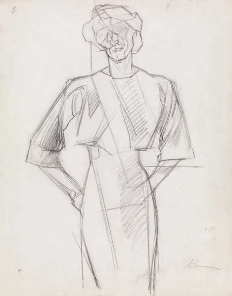 Study for Female Figure (Ines) av Umberto Boccioni
