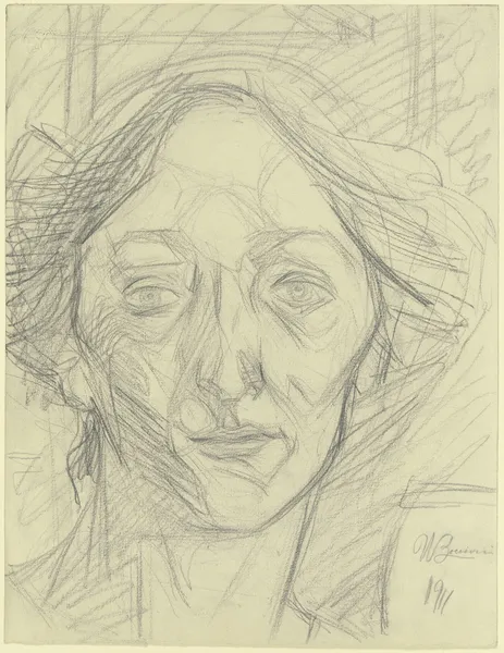 Woman’s head av Umberto Boccioni