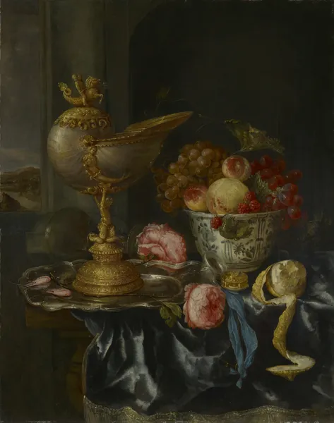 Banquet Still Life with Nautilus Cup av Abraham van Beyeren