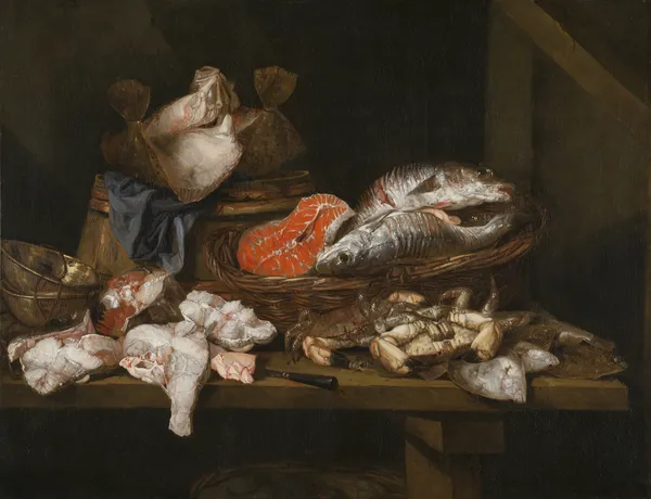 Still Life with Fish and Crustaceans av Abraham van Beyeren