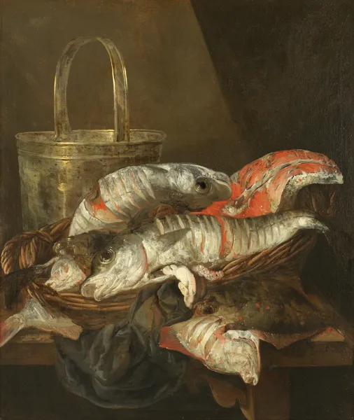 Still Life with Haddocks and Plaice av Abraham van Beyeren