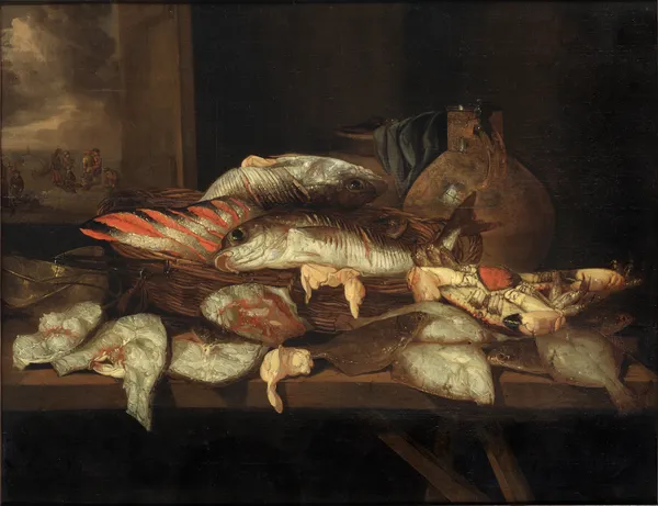 Still Life with Halibut and other Fish av Abraham van Beyeren