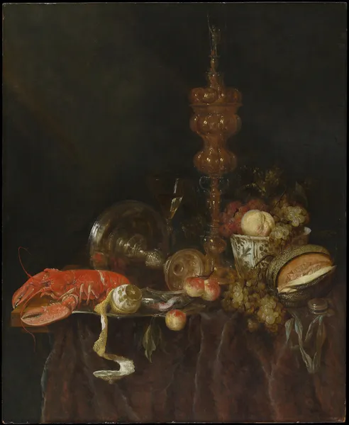 Still Life with Lobster and Fruit (probably early 1650s) av Abraham van Beyeren