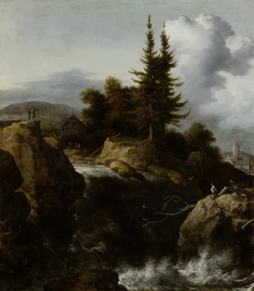 Landscape with Waterfall av Allaert van Everdingen