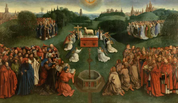 Adoration of the Lamb av Jan van Eyck