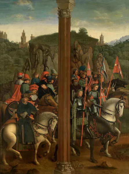 The Knights of Christ and The Just Judges av Jan van Eyck