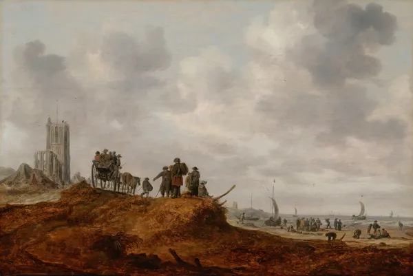 The Old Church at Egmond aan Zee av Jan van Goyen