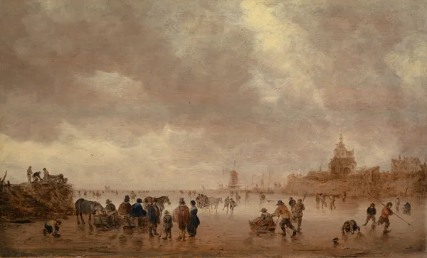 Winter Pleasures on the Merwede av Jan van Goyen
