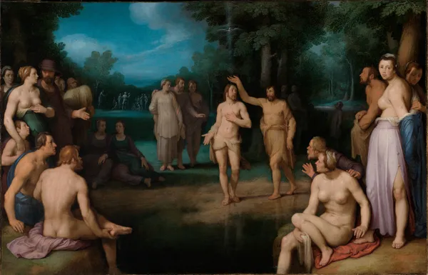 Taufe Christi av Cornelis Cornelisz Van Haarlem